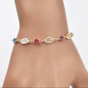 ❤️gorgeous multicolor ruby gemstone gold bracelet